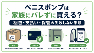 ペニスポンプは家族にバレずに買える？梱包・支払い・保管の失敗しない手順
