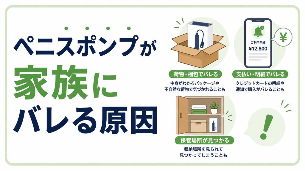 ペニスポンプが家族にバレる原因