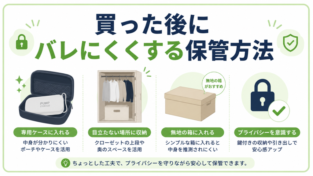 買った後にバレにくくする保管方法