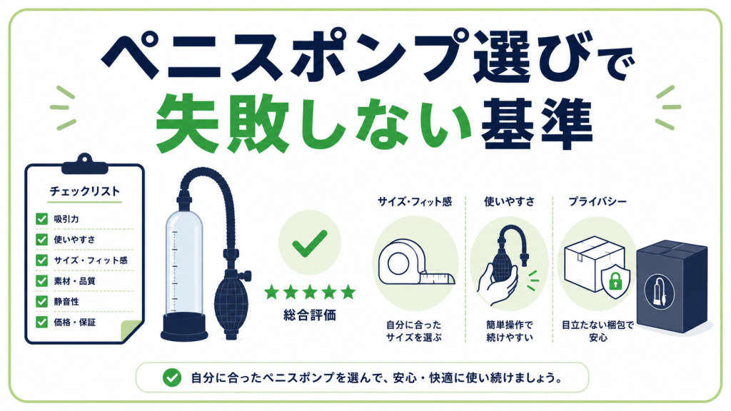 ペニスポンプ選びで失敗しない基準