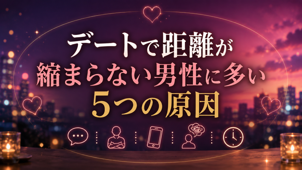 デートで距離が縮まらない男性に多い5つの原因